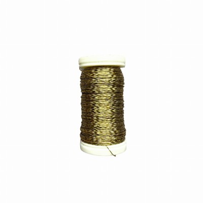 Floristikdraht, geriffelt, goldfarben, 50 g