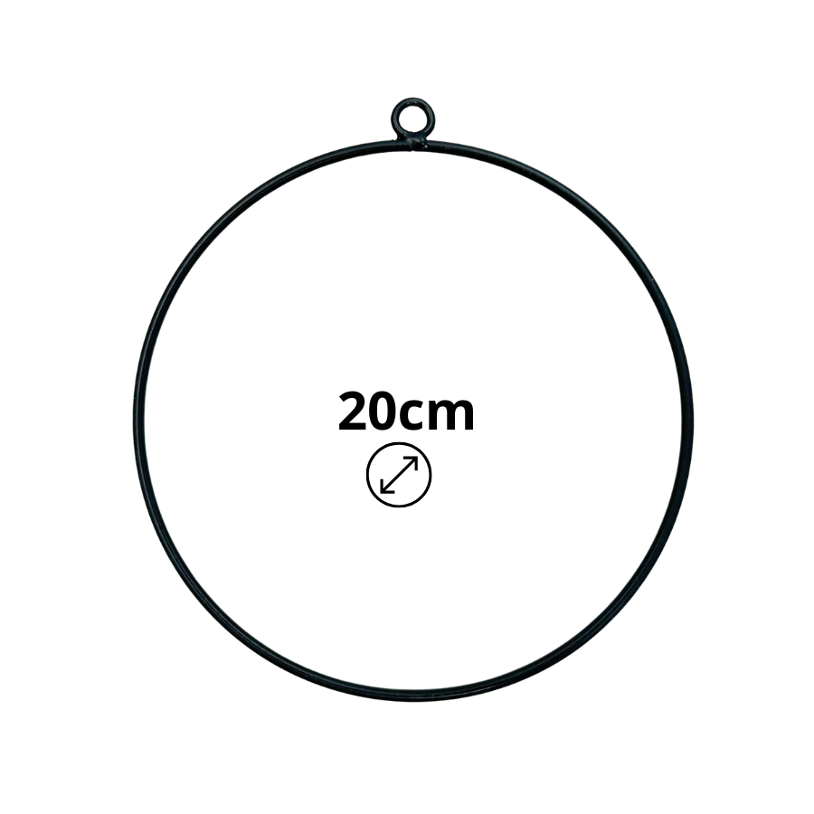 Metallring 20 cm für Kränze, Traumfänger, Makramee