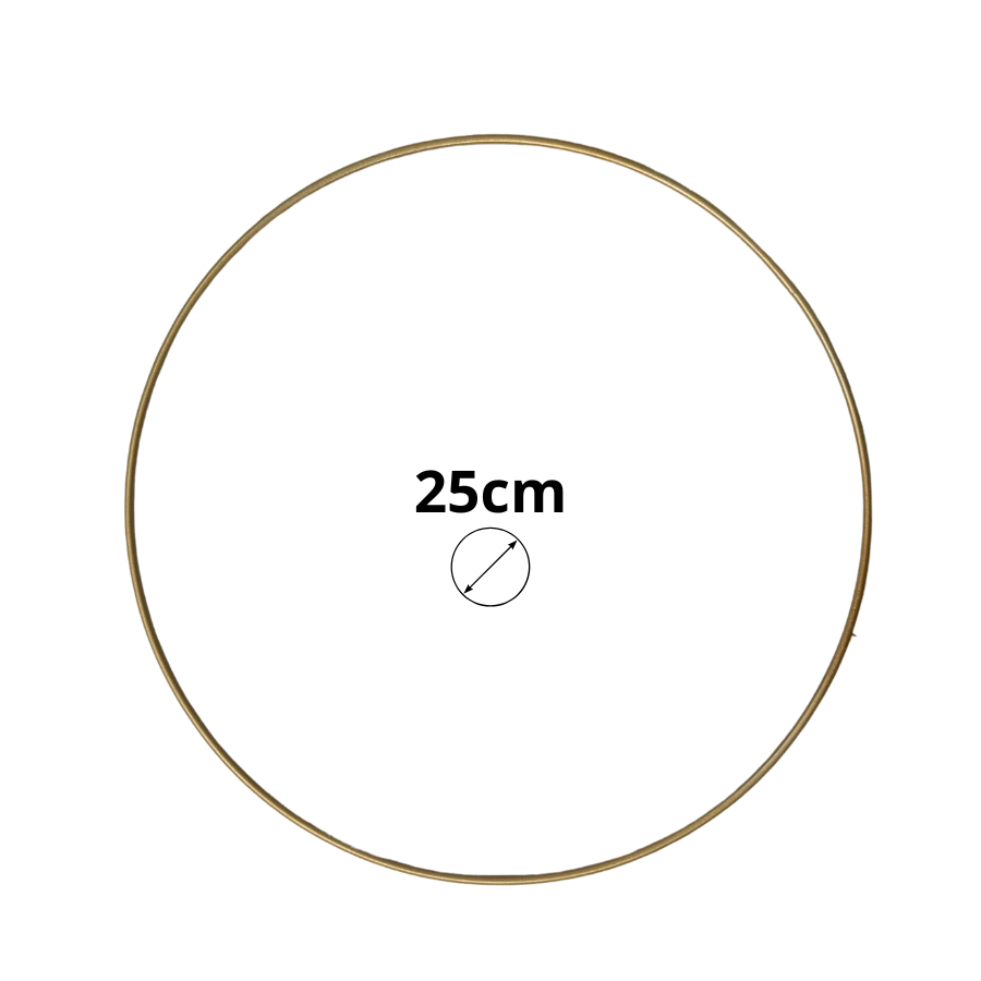Metallring, goldfarben, 25 cm, für Kränze, Traumfänger, Makramee