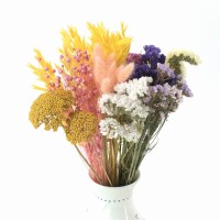 Dried flowers bouquet Mama Mia! - statice, lagurus, flax