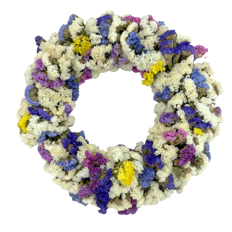 Kranz aus getrockneten Blumen 30 cm – Strohblume