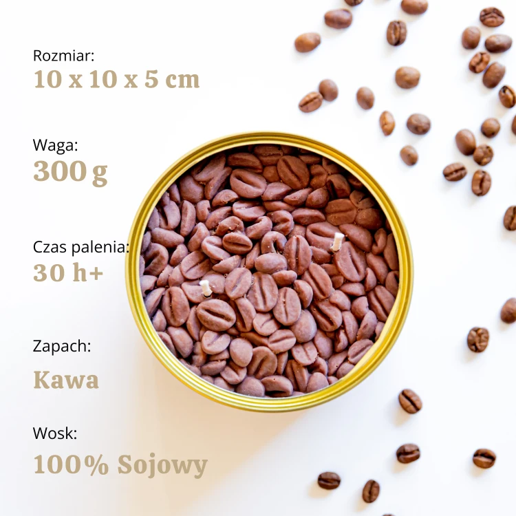 świece sojowa o zapachu kawy
