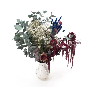 Set getrockneter Blumen Wintertide – Baumwolle, Mohnkapseln, Disteln